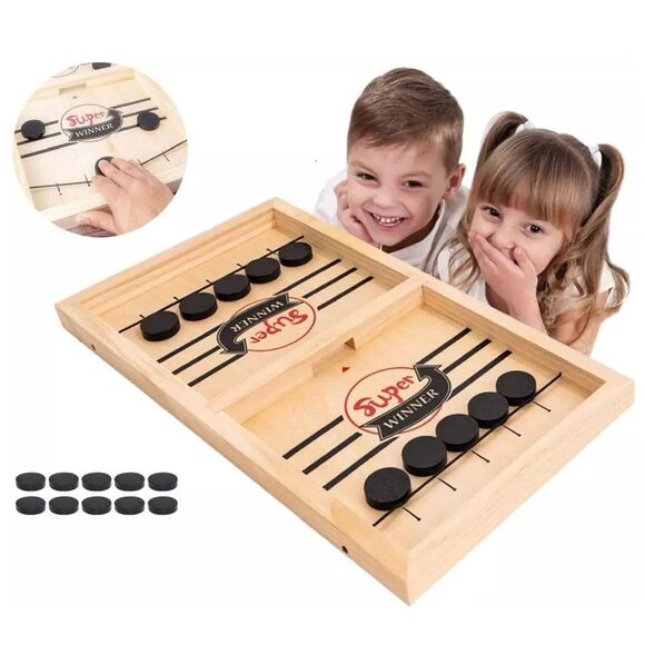 Moopok Other - Fast Sling Puck Winner Board Table Desktop Battle Adults Parent-Child Game Gifts